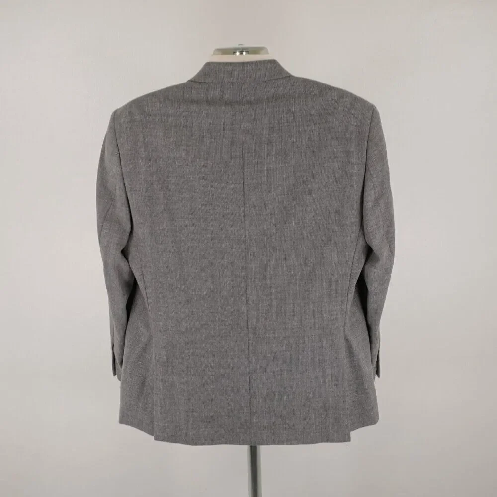 Jos A Bank Traveler's Textured Wool Gray Basketweave 2 Button Sport Coat‎ 42R
